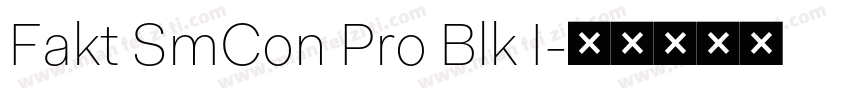 Fakt SmCon Pro Blk I字体转换